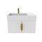 Castello Usa Amazon 30-inch White Left Vanity Set with White Top and Gold Handles CB-MC-30W-GLD-2056L-WH - alternate 2